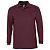 Рубашка поло мужская с длинным рукавом Winter II 210 бордовая