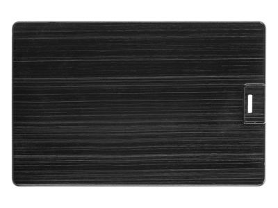 Флеш-карта USB 2.0 16 Gb в виде металлической карты Card Metal, черный , размер 16ГБ