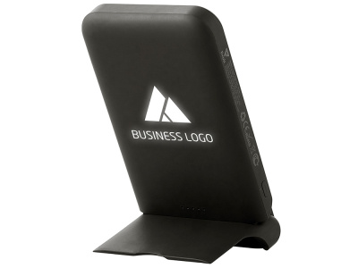 Беспроводной внешний аккумулятор с подсветкой лого и подставкой Magflash, 10000 мАч, 15 Вт, черный