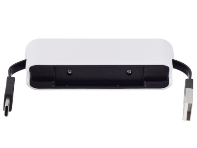 USB-хаб Hubix с коннектором 2-в-1 USB-C и USB-A, 2.0, белый