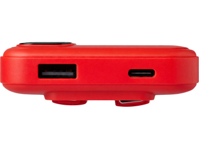 Внешний аккумулятор со встроенными кабелями Фрэйм, 10000мач, красный