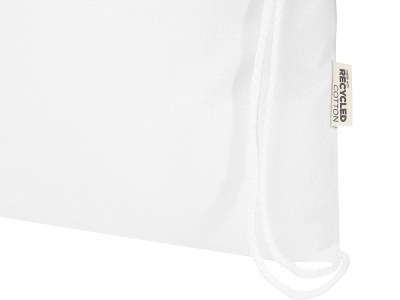 Oregon Blend сумка на шнурке из переработанного материала сертифицированного согласно GRS, плотностью 140 г/м², объемом 5 л - Белый