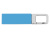 Флеш-карта USB 2.0 16 Gb с карабином Hook, голубой/серебристый , размер 16ГБ