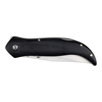 Нож складной Stinger, 101 мм (серебристый), материал рукояти:древесина черного дерева (черный)