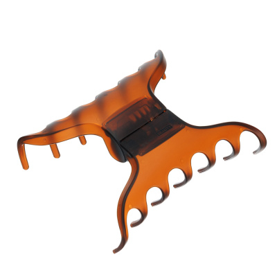 Заколка- краб Dewal Beauty, коричневая, матовая