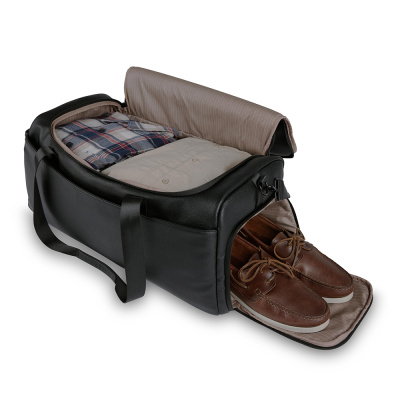 Сумка дорожная BUGATTI РИКО | RICO, черная, полиуретан, 58х24х29 см