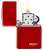 Зажигалка ZIPPO Classic с покрытием Metallic Red, латунь/сталь, красная, матовая, 38x13x57 мм