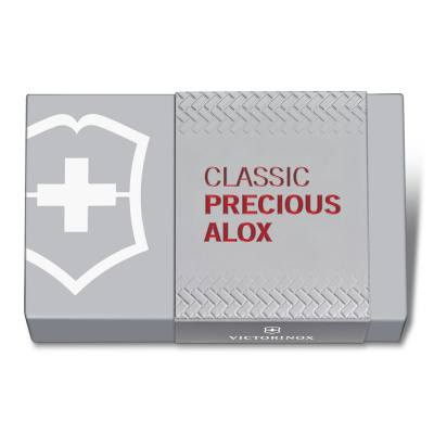 Нож-брелок VICTORINOX Classic SD Precious Alox "Iconic Red", 58 мм, 5 функций, красный