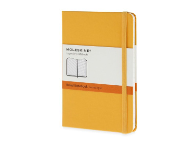 Записная книжка Moleskine Classic (в линейку) в твердой обложке, Pocket (9x14см), оранжевый , размер A6