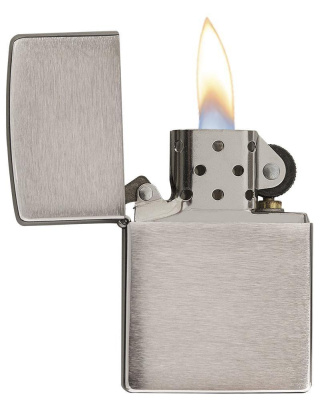 Зажигалка ZIPPO Classic с покрытием Brushed Chrome, латунь/сталь, серебристая, матовая, 38x13x57 мм