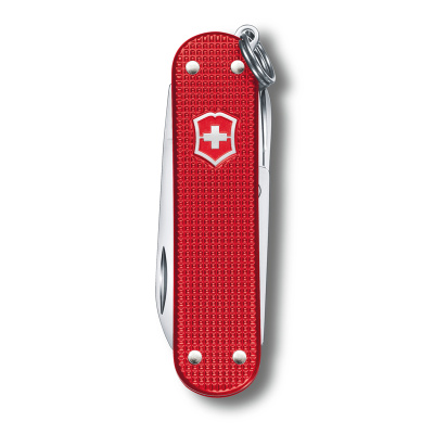 Нож-брелок VICTORINOX Classic SD Alox Colors "Sweet Berry", 58 мм, 5 функций, красный