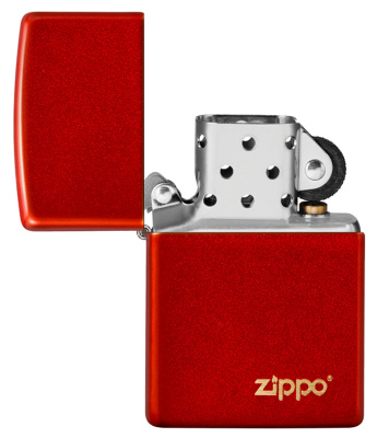 Зажигалка ZIPPO Classic с покрытием Metallic Red, латунь/сталь, красная, матовая, 38x13x57 мм