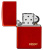 Зажигалка ZIPPO Classic с покрытием Metallic Red, латунь/сталь, красная, матовая, 38x13x57 мм