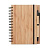 Бамбуковый блокнот с ручкой древесный