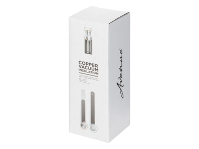 Медная спортивная бутылка с вакуумной изоляцией Thor объемом 480 мл, черный