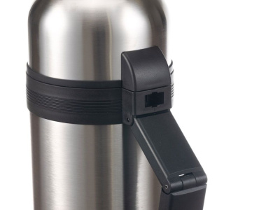 Термос Stinger, 1,8 л, широкий с ручкой, нержавеющая сталь, серебристый, 12,2 х 10,9 х 35,6 см , размер 1800 мл
