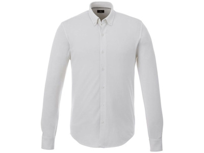 Мужская рубашка Bigelow из пике с длинным рукавом, белый , размер S