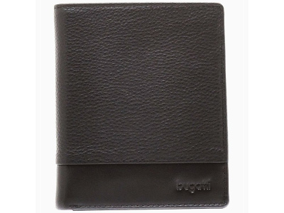 Портмоне BUGATTI АТЛАНТА | ATLANTA, чёрное, натуральная воловья кожа, 10,5х2х12,5 см