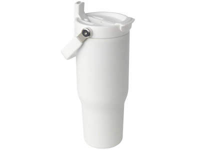 Термостакан Bronx/Бронкс объемом 900 мл из меди и переработанной нержавеющей стали, сертифицированной по стандарту RCS, с вакуумной изоляцией и крышкой с двойной функцией - Белый