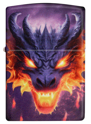 Зажигалка ZIPPO Glowing Dragon с покрытием Glow In The Dark Green, латунь/сталь, разноцветная, 38x13x57 мм