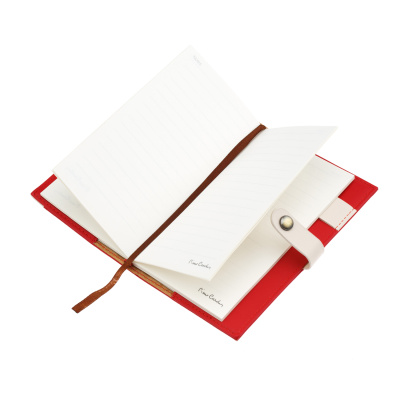 Записная книжка Pierre Cardin красная, 10,5 х 18,5 см
