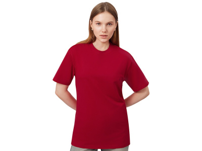 Футболка из френч терри Warsaw унисекс 220гр, красный , размер XL