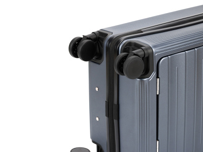 Чемодан TORBER БАЙКАЛ, тёмно-серый металлик, поликарбонат, 37,5 x 20 х 54 см, 37 л , размер S