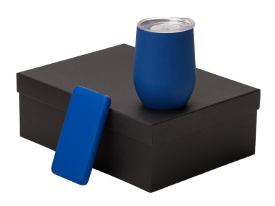 Подарочный набор с термокружкой и повербанком С2, 10000 mAh, синий , размер 10000 mAh