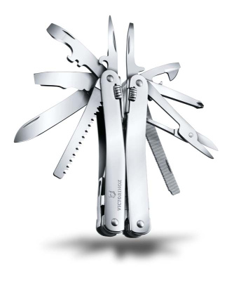 Мультитул VICTORINOX SwissTool Spirit X, 105 мм, 26 функций, в кожаном чехле