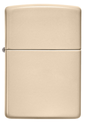 Зажигалка ZIPPO Classic с покрытием Flat Sand, латунь/сталь, бежевая, глянцевая, 38x13x57 мм