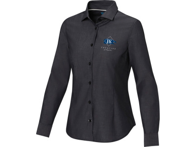 Cuprite Женская рубашка с длинным рукавом, изготовленная из натуральных материалов, которые отвечают стандарту GOTS - сплошной черный , размер L