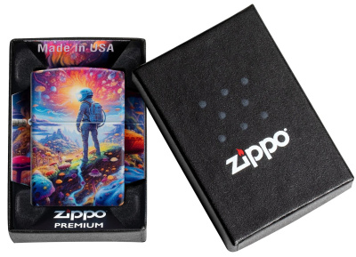 Зажигалка ZIPPO Mushroom Forest Design с покрытием 540 Matte, латунь/сталь, разноцветная, матовая, 38x13x57 мм