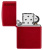 Зажигалка ZIPPO Logo с покрытием Candy Apple Red™, латунь/сталь, красная, глянцевая, 38x13x57 мм