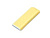 Флешка прямоугольной формы, оригинальный дизайн, двухцветный корпус, 4 Гб, желтый/белый , размер 4Gb