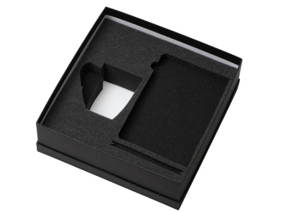 Подарочный набор с блокнотом С3, металлической ручкой и кружкой, черный , размер магнитная обложка