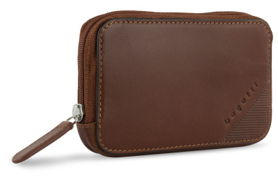 Ключница BUGATTI АРИСТОКРАТ | NOBILE, коричневое, воловья кожа/полиэстер, 11,5х1,5х7 см