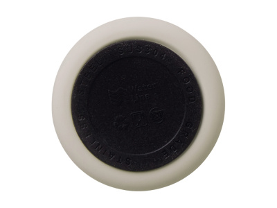 Вакуумная термокружка Waterline c кнопкой Guard, 400 мл, тубус, бежевый