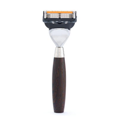 Бритвенный набор IL Ceppo: станок, помазок, подставка, чаша, венге/никелированная латунь, FUSION, натуральный ворс барсука BEST BADGER