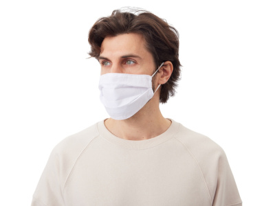 Маска для лица многоразовая для сублимации, размер M-L, белый , размер M-L