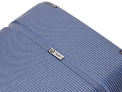 Чемодан TORBER ОНЕГА, синий, ABS-пластик, 59,5 х 39,5 х 24 см, 46 л , размер S