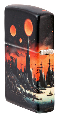 Зажигалка ZIPPO Galactic Landscape Design с покрытием 540 Matte, латунь/сталь, разноцветная, матовая, 38x13x57 мм
