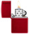 Зажигалка ZIPPO Logo с покрытием Candy Apple Red™, латунь/сталь, красная, глянцевая, 38x13x57 мм