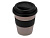 Стакан с силиконовой крышкой Cafe, черный
