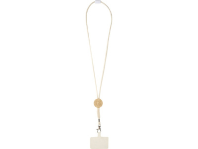 Adhab/Адхаб ремешок для смартфона с бамбуковыми деталями, белый