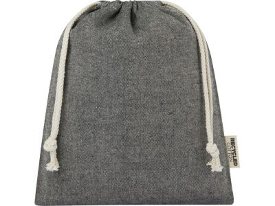 Средняя подарочная сумка Pheebs объемом 1,5 л из хлопка плотностью 150 г/м2, черный , размер 1,5л