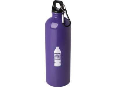 Одностенная бутылка для воды с карабином Oregon, изготовленная из нержавеющей стали, сертифицированной по стандарту RCS, объемом 750 мл - Пурпурный , размер 750 мл