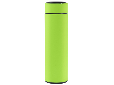 Термос FAMILY MARK LED, soft touch (Светло-зелёный)