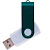 Флешка TWIST WHITE COLOR Белая с зеленым 4015.02.32ГБ3.0