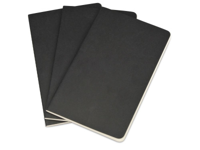 Записная книжка Moleskine Cahier (нелинованный, 3 шт.), Large (13х21см), черный , размер A5