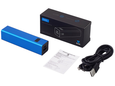Внешний аккумулятор Rail, 5000 mAh, синий